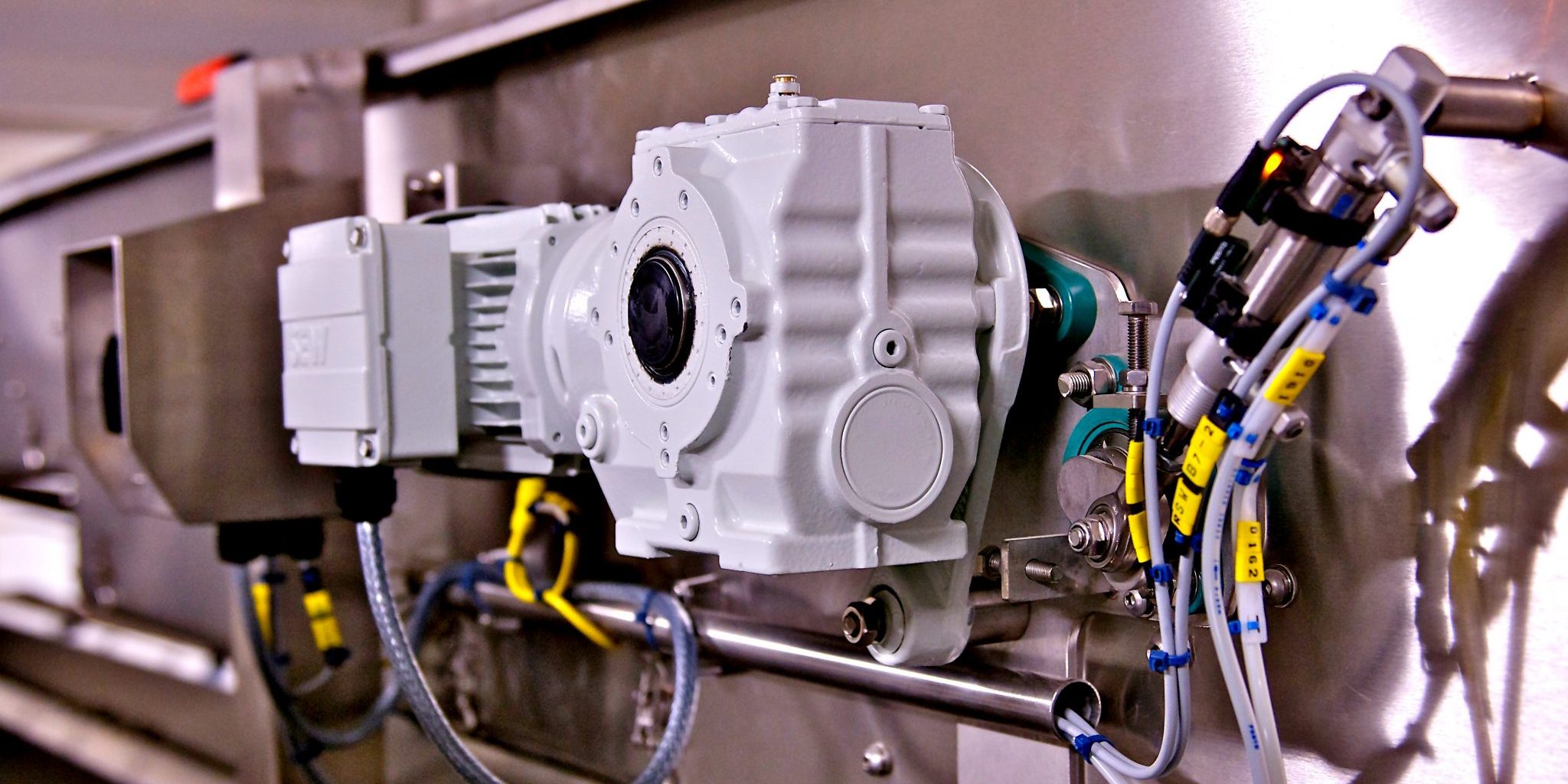 Alpla SEW Motor Close Up Motor for conveyor used in the Beverage Industry