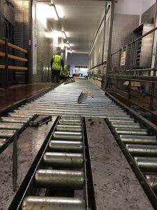 Roller Conveyor for Food Distribution